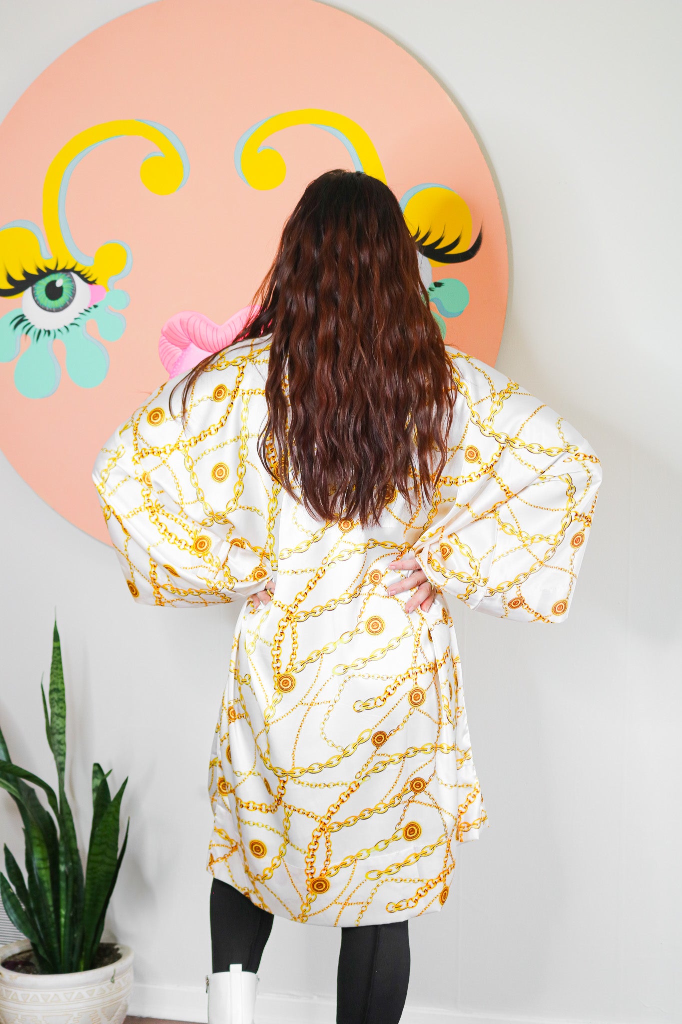 Biddell Chain Me Robe -White