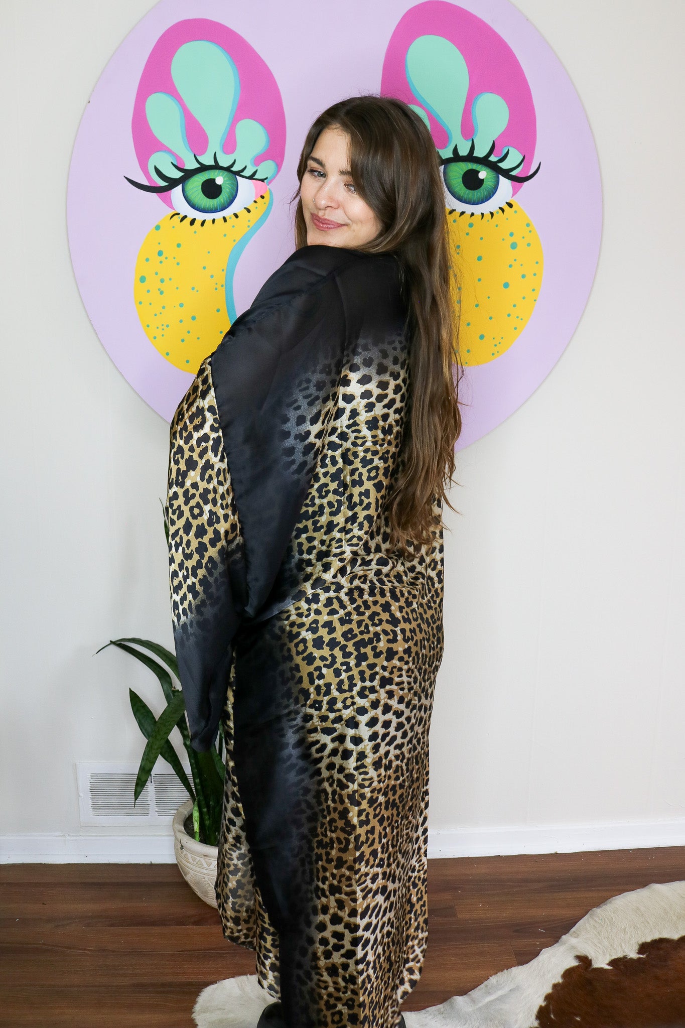 Midnight Leopard Duster