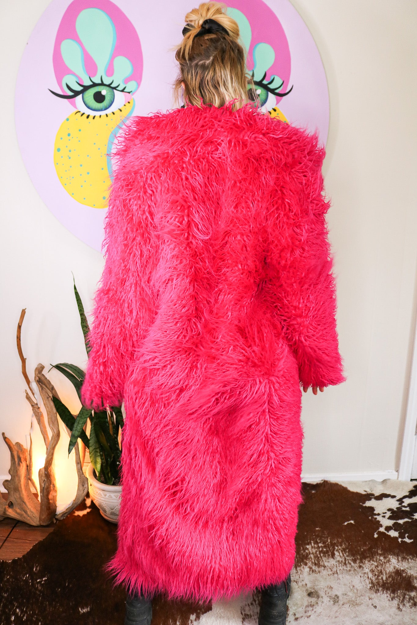 Hot Pink Faux Mo