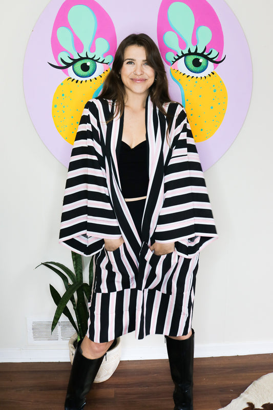Retro Stripe Duster