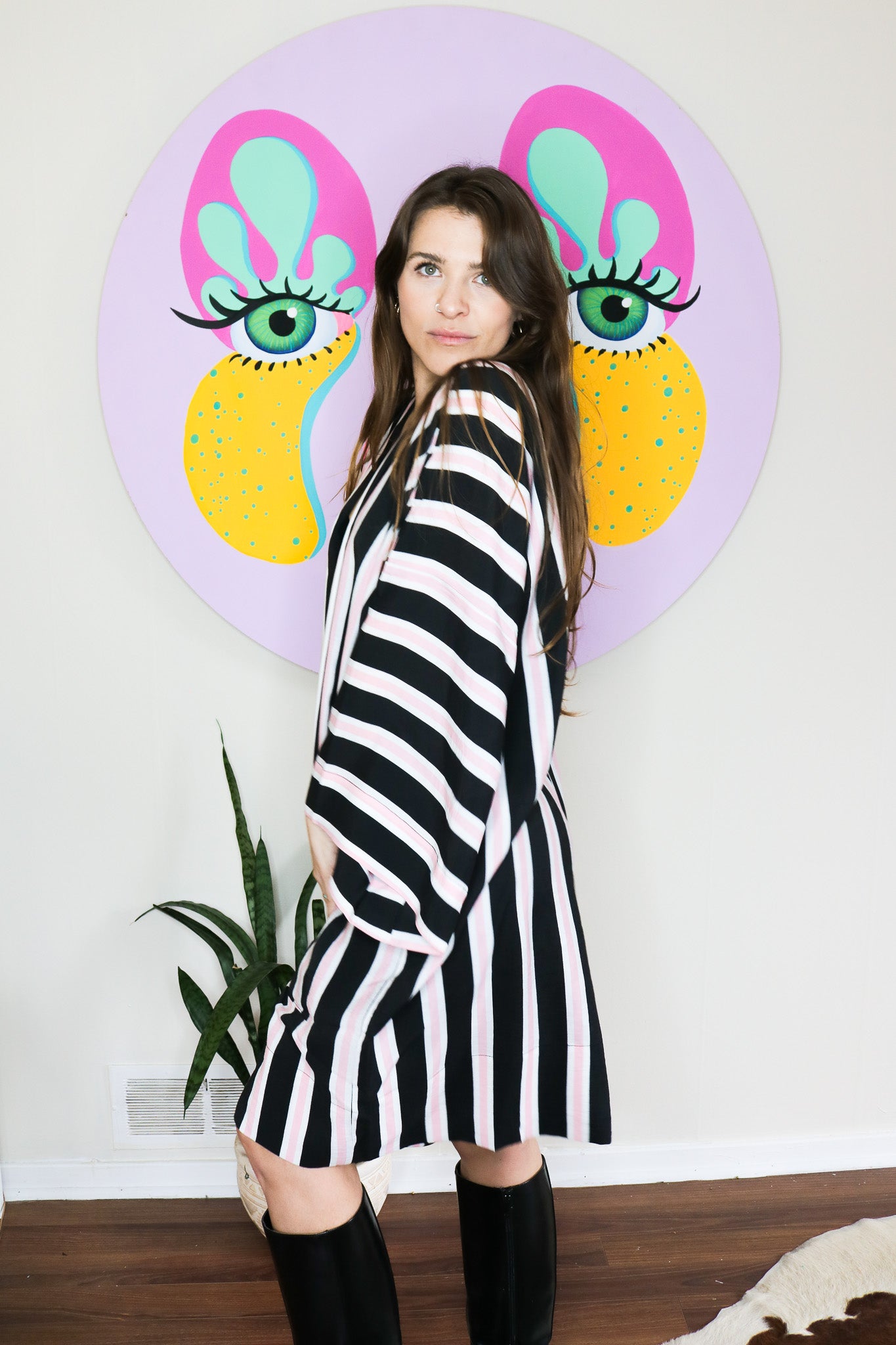 Retro Stripe Duster