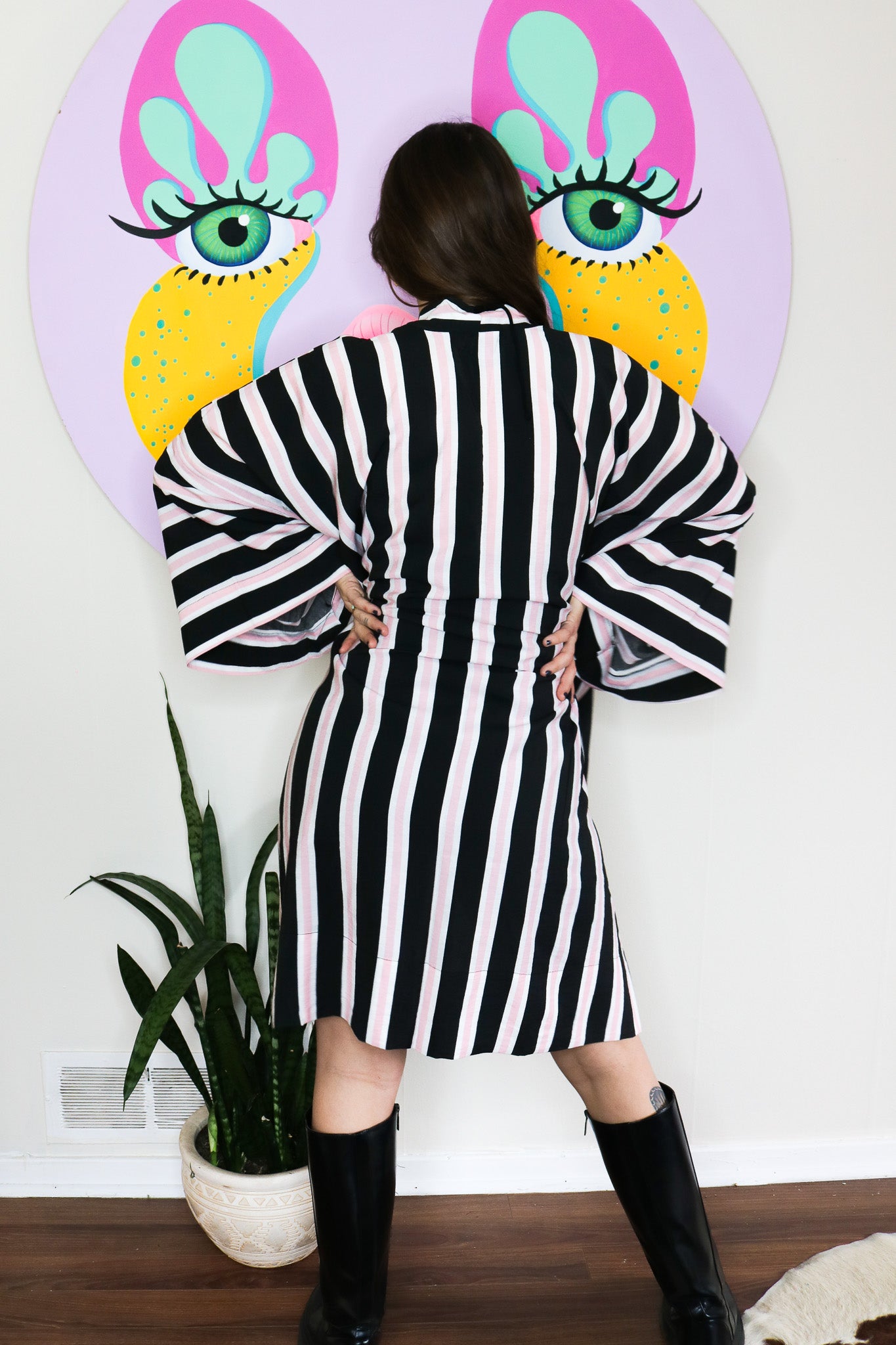 Retro Stripe Duster