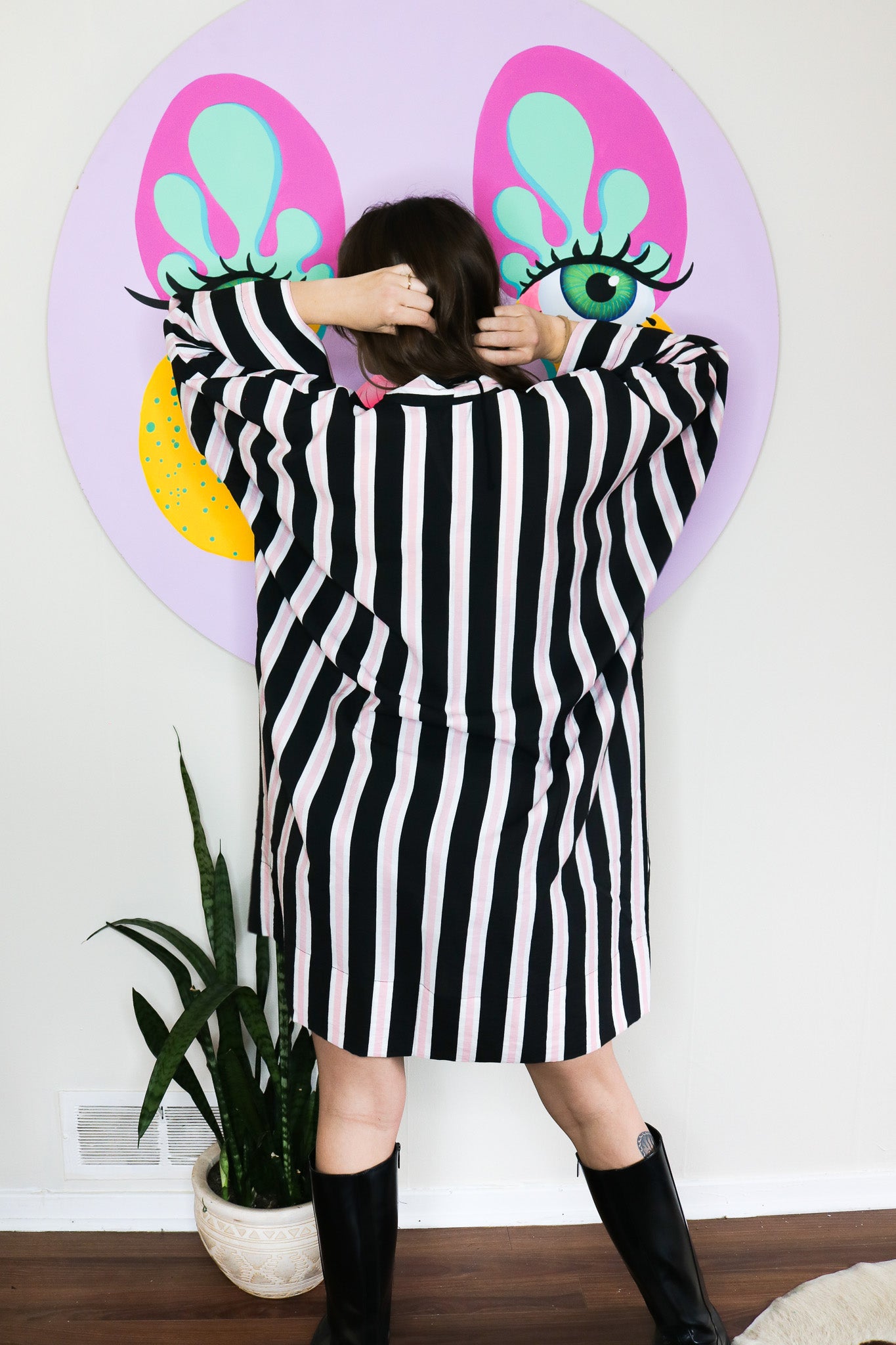 Retro Stripe Duster