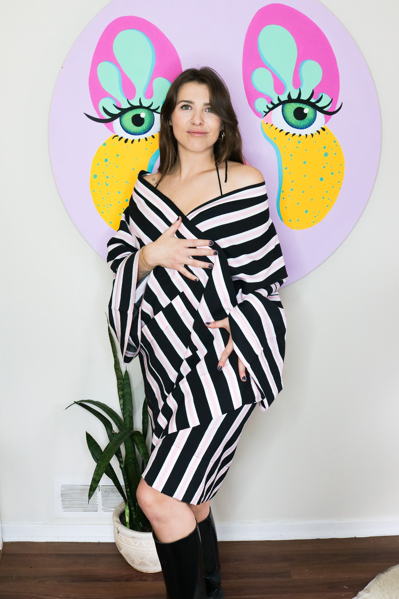 Retro Stripe Duster