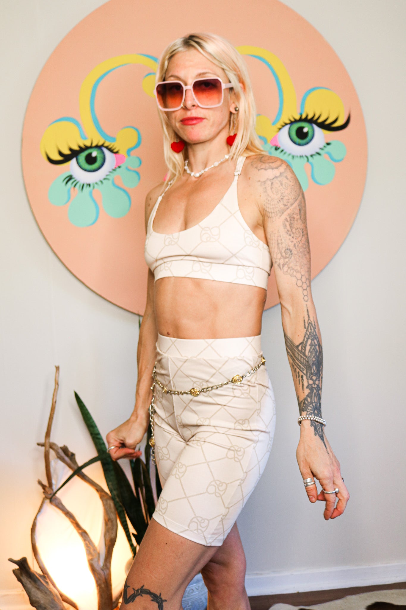 HARD KNOT BIKE SHORTS BEIGE