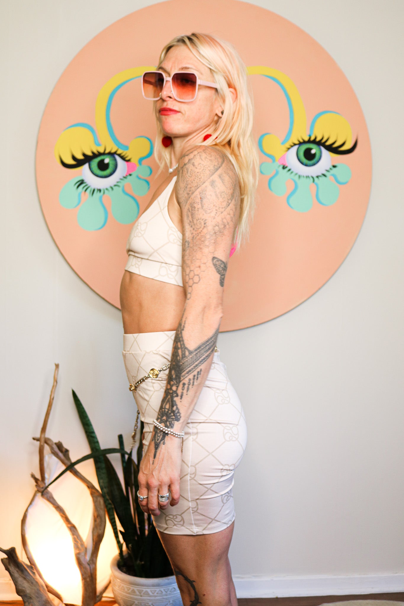 HARD KNOT BIKE SHORTS BEIGE